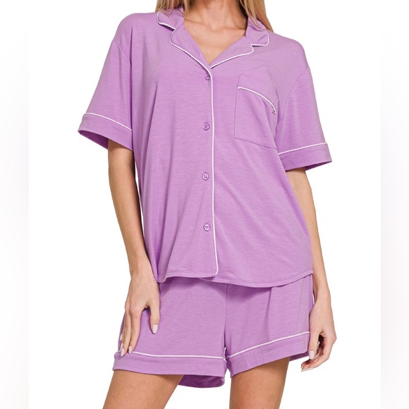 🌅 The “Sleeping Beauty Set” 2 Piece Pajama / Loungewear Shorts Set | Kelly… - Picture 1 of 1